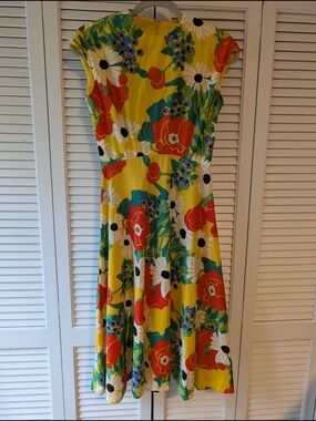 Vintage 1960s Leo Narducci Floral Fit-and-Flare Dress